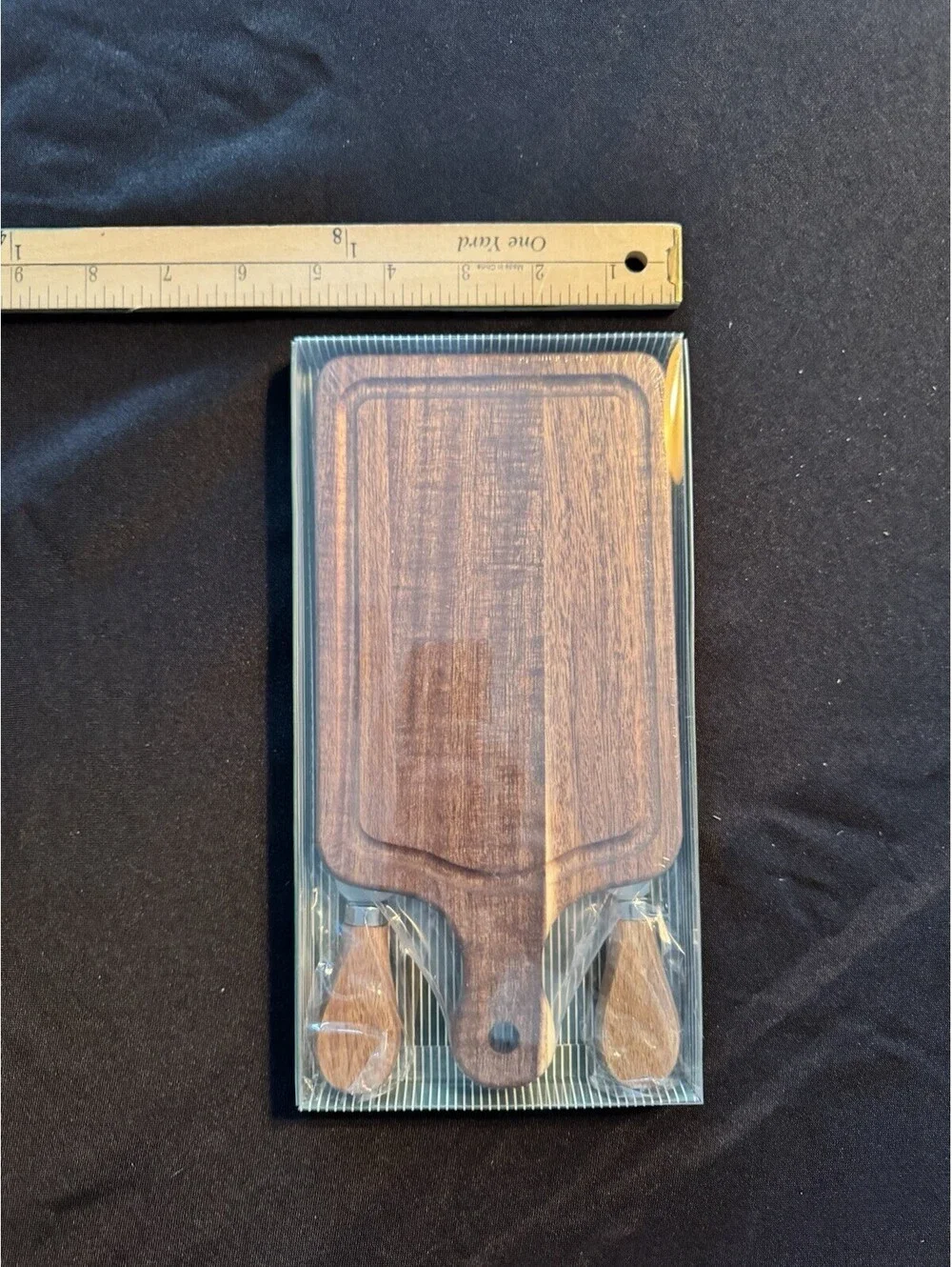 Small Charcuterie Board With Small Fork And Serving Knife